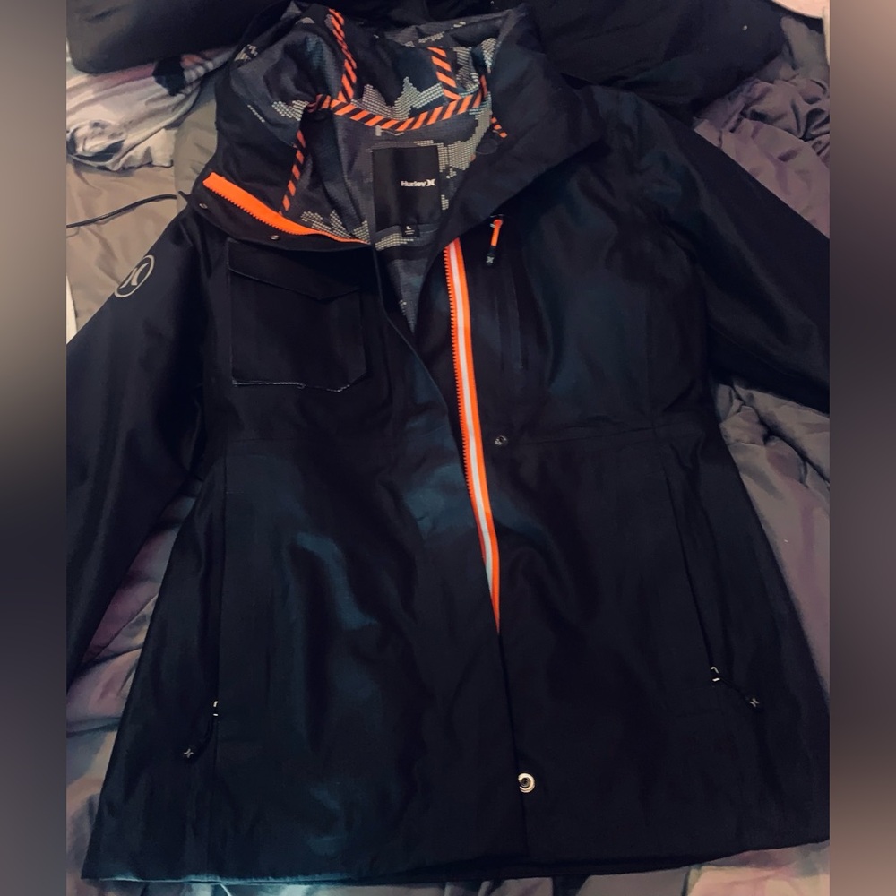 Hurley Black and Orange Ski Jacket
